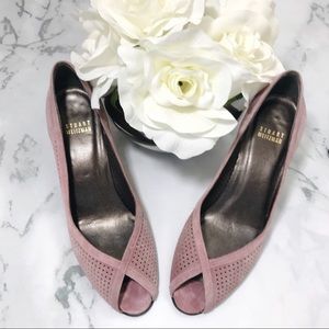 Stuart Weizman Mauve Suede Perforated Heels